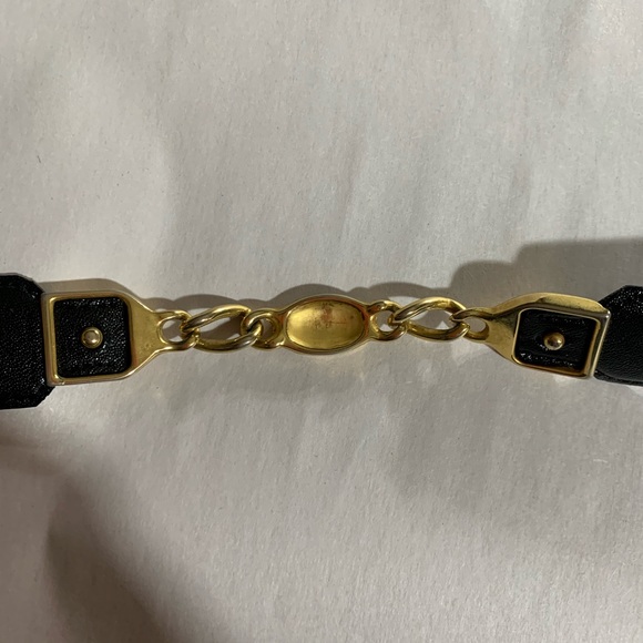 DIOR size M/L 29"-33" black leather chainlink BELT - Picture 12 of 15